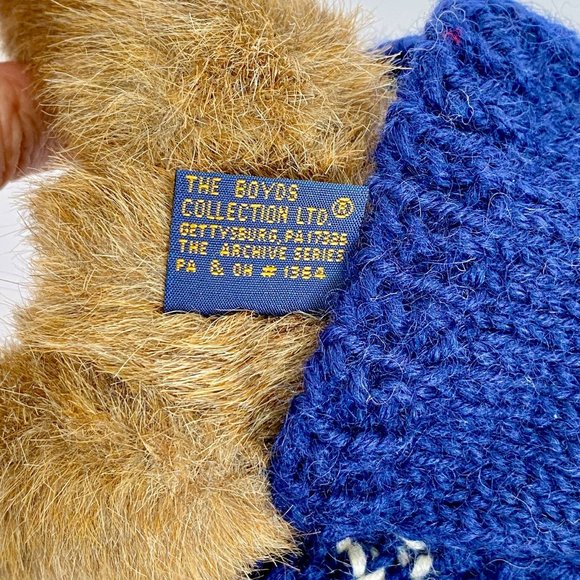 Nautical Archive Collection Boyds Bears Plush Anchor Sweater Vintage With Tags - Picture 7 of 14